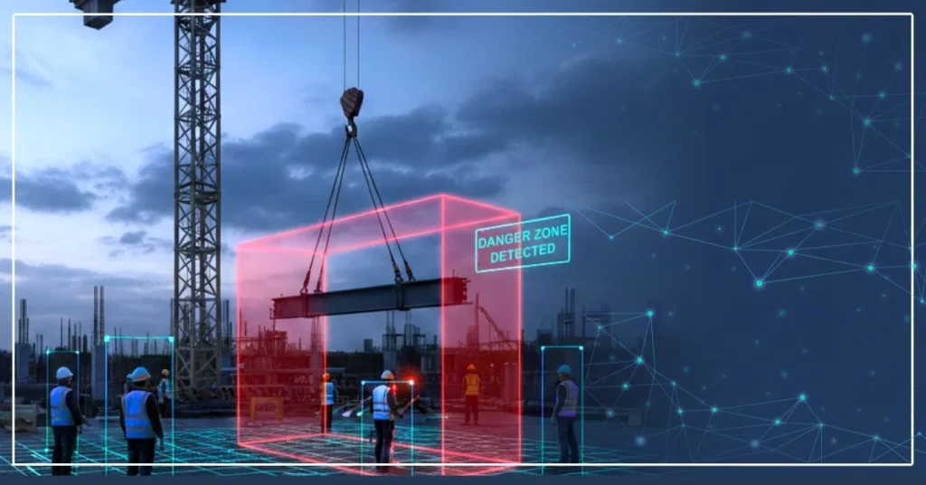 AI video analytics based person near crane detection BOT